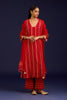 Red Zari Detailed Chanderi Kurta Set