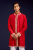 Red Chanderi Cotton Kurta set
