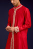 Red Chanderi Cotton Kurta set