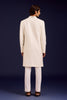 Ivory Cotton Silk Sherwani Set