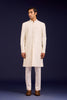 Ivory Cotton Silk Sherwani Set