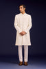 Ivory Cotton Silk Sherwani Set