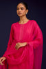 Fuchsia Cotton Silk Blend Block Printed Kurta Set