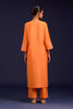 Orange Cotton Silk Blend Dori Embroidered Kurta Set