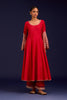 Red Dori Embroidered Anarkali Set