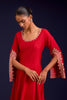 Red Dori Embroidered Anarkali Set