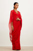 Tapsee Pannu in Red Organza Embroidered Saree