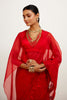 Tapsee Pannu in Red Organza Embroidered Saree