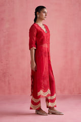 Ada - Red Jacket Set
