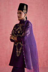 Nargis - Purple Dhoti Set