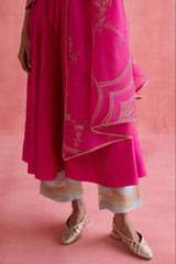 Zeenat - Fuchsia Anarkali Set
