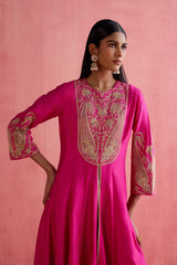 Zeenat - Fuchsia Anarkali Set