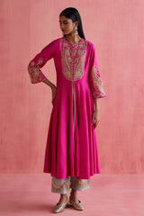 Zeenat - Fuchsia Anarkali Set