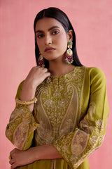 Zeenat - Green Anarkali Set
