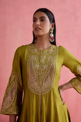 Zeenat - Green Anarkali Set