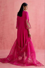 Zeenat - Fuchsia Anarkali Set