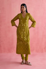 Khwaab - Green Kurta Set