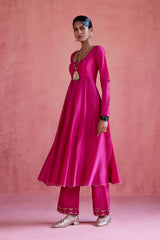 Gul - Fuchsia Anarkali Set