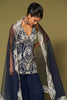 Midnight Navy Embroidered Net Sharara Set
