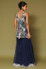 Midnight Navy Embroidered Net Sharara Set