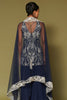 Midnight Navy Embroidered Net Sharara Set