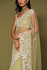 Pistachio Embroidered Net Saree Set