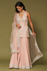 Blush Pink Embroidered Net Sharara Set
