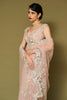 Blush Pink Embroidered Net Saree Set
