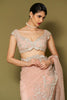 Blush Pink Embroidered Net Saree Set