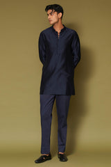 Midnight Navy Dori Embroidered Bandhgala Set