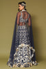 Midnight Navy Embroidered Georgette Lehenga Set
