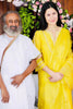Katrina Kaif in Yellow Block Print Embroidered Kurta Set