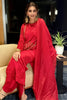Sonali Bendre in Ruby Red Dori and Sequins Embroidered Kurta and Dhoti Set