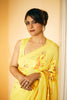 Kajol in Yellow Georgette Hand-Painted Embroidered Saree