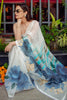 Manushi Chillar in Ivory Silk Organza Hand-Painted Embroidered Saree