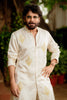 Nagarjuna Akkineni in  Ivory Front-Open Dori Embroidered Kurta Set