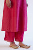 Fuchsia Pink Block Print Embroidered Kurta Set