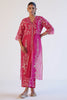 Fuchsia Pink Silk Organza Embroidered Kurta Set