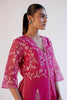Fuchsia Pink Silk Organza Embroidered Kurta Set
