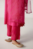 Fuchsia Pink Satin Dori Embroidered Kurta Set