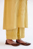 Yellow Satin Dori Embroidered Kurta Set