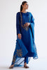 Sapphire Blue Dori and Sequins Embroidered Kurta and Dhoti Set
