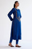Sapphire Blue Dori and Sequins Embroidered Kurta and Dhoti Set