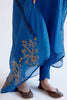 Sapphire Blue Dori and Sequins Embroidered Kurta and Dhoti Set