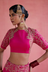 Inayat - Fuchsia Lehenga Set