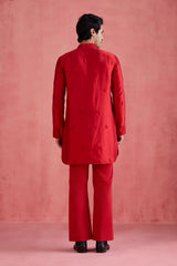 Faiz - Red Kurta Set