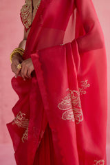 Zohra - Red Saree Set
