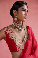 Zohra - Red Saree Set