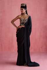 Yasmin - Black Saree Set