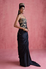 Yasmin - Black Saree Set